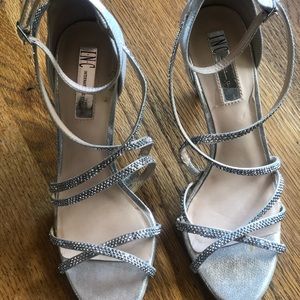 INC High Heel Rhinestone Strappy Evening Sandals